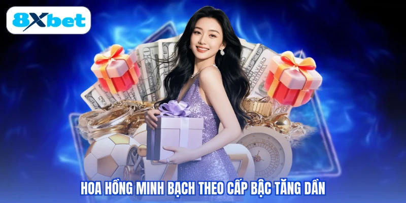 Hoa hồng minh bạch theo cấp bậc tăng dần